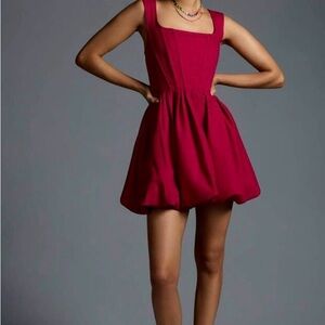 Anthropologie Bold Pink Mini Dress